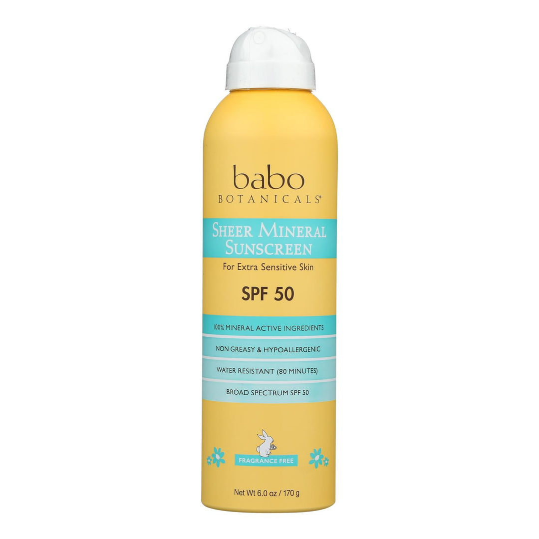 Babo Botanicals - Sunscrn Sheer Spry Spf 50 - 1 Each - 6 Oz - Maras Green