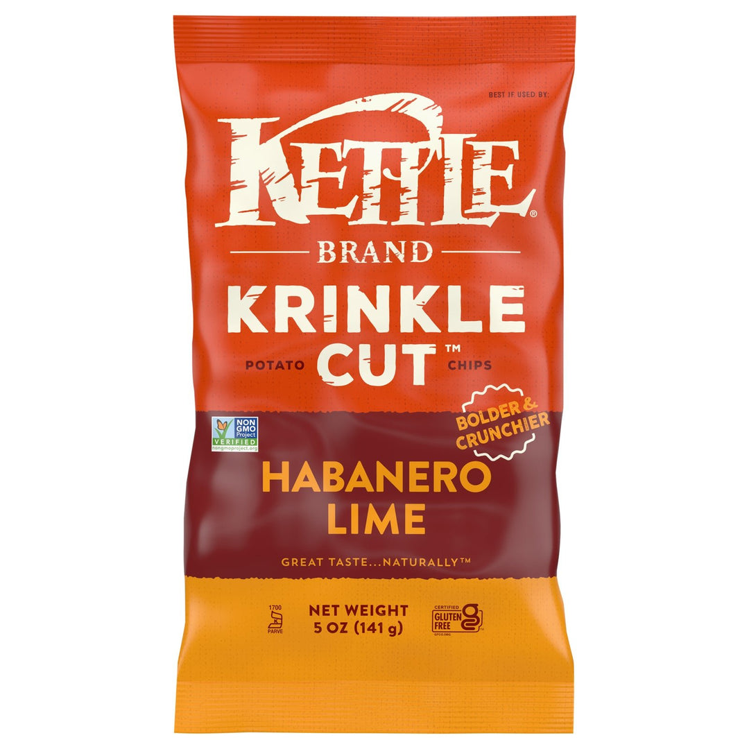 Kettle Brand - Chips Krinkle Hab Lime - Case Of 15 - 5 Oz - Maras Green