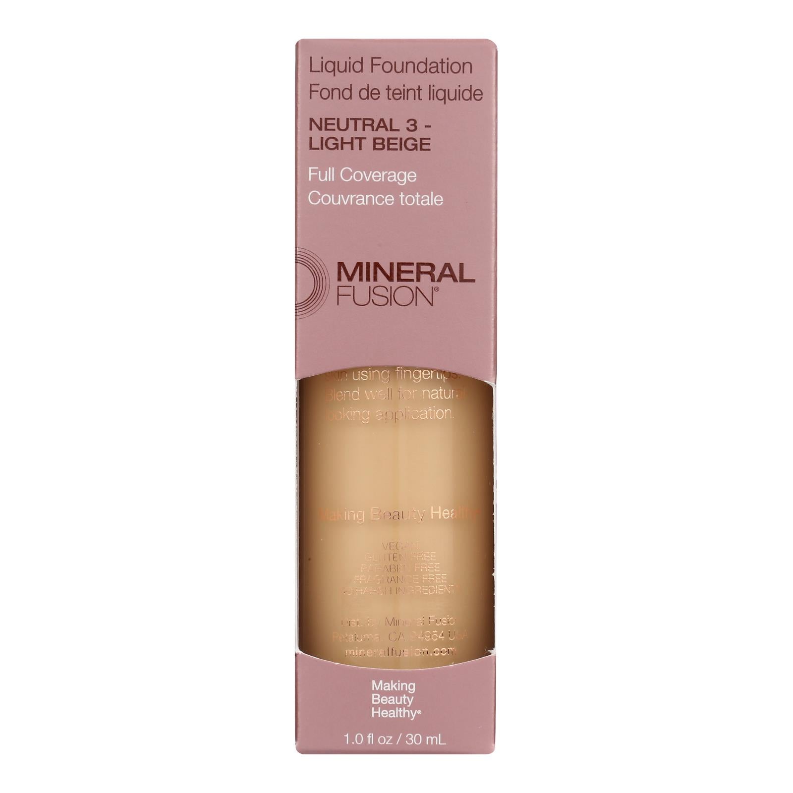 Mineral Fusion - Mkup Liquid Foundtn Ntral 3 - 1 Each - 1 Fz - Maras Green