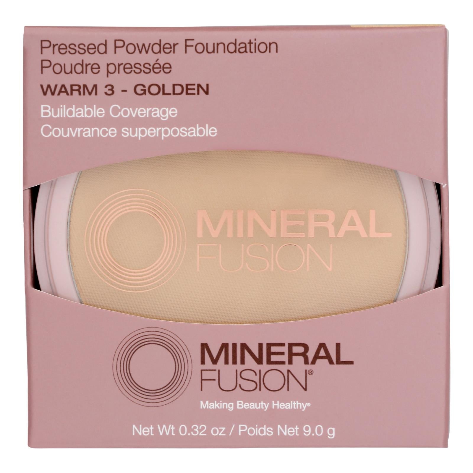 Mineral Fusion - Mkup Pressed Base Warm 3 - 1 Each - .32 Oz - Maras Green