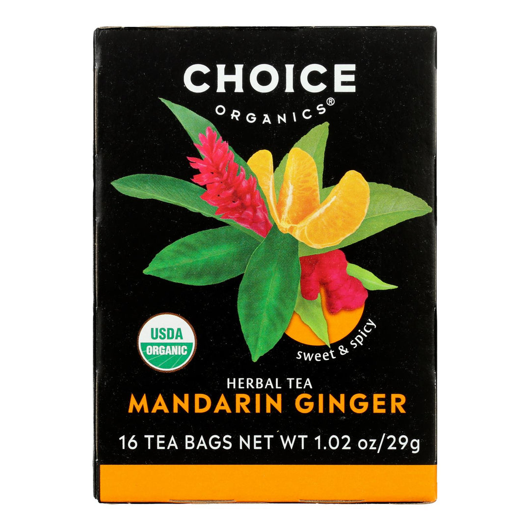 Choice Organic Teas - Tea Mandarin Ginger - Case Of 6-16 Ct - Maras Green