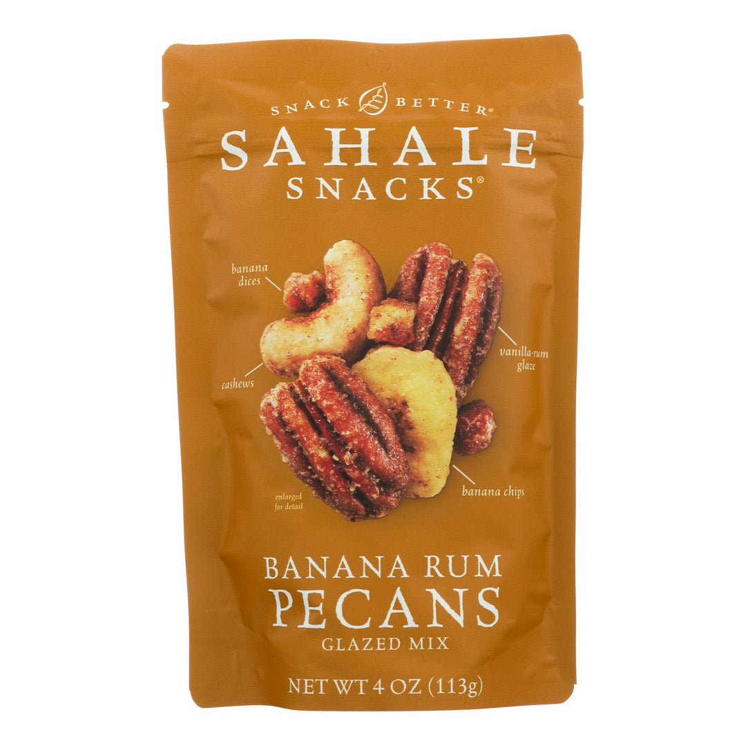 Sahale Snacks - Pecans Glzd Mix Ban Rum - Case Of 6 - 4 Oz - Maras Green