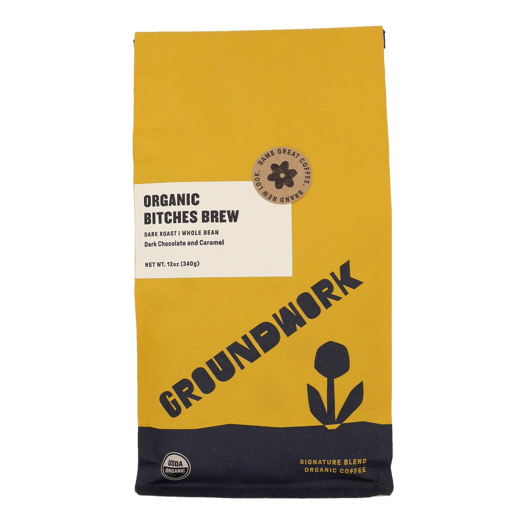 Groundwork - Coffee Organic Btch Brw Dk Roasted - Case Of 6 - 12 Oz - Maras Green