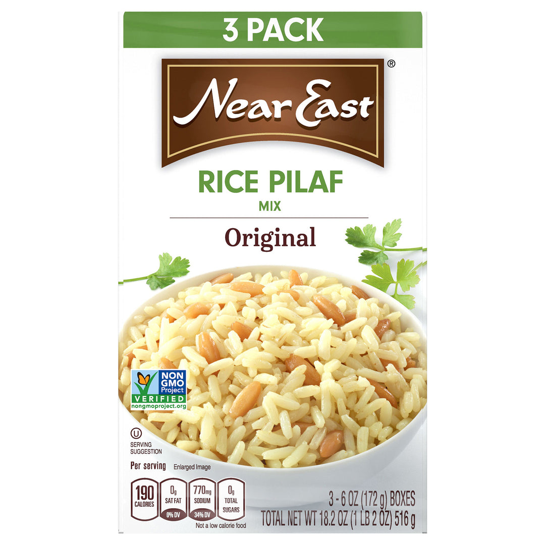 Near East - Rice Pilaf Mix Original 3 Pack - Case Of 4 - 3/6.09 Z - Maras Green