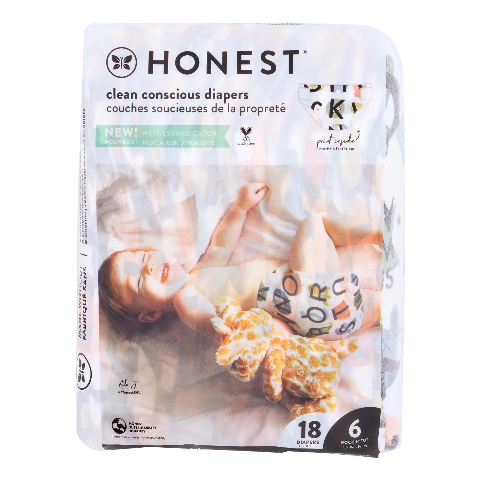 The Honest Company - Dpr Mlt Color Giraffe Sz6 - 1 Each - 18 Ct - Maras Green