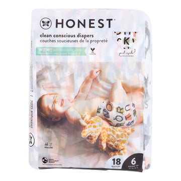 The Honest Company - Dpr Mlt Color Giraffe Sz6 - 1 Each - 18 Ct - Maras Green