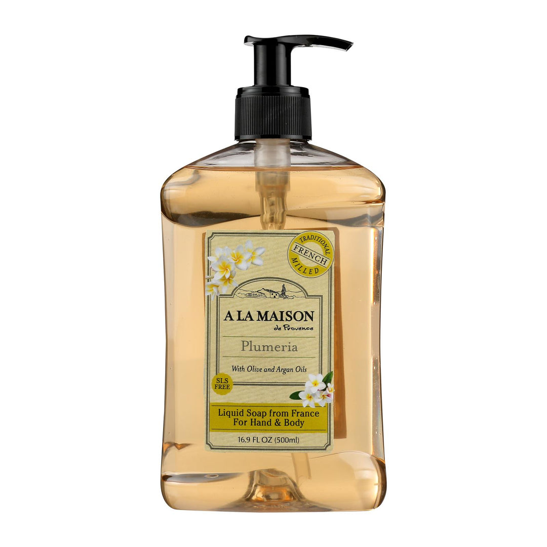 A La Maison - French Liquid Soap Plumeria - 1 Each-16.9 Fz - Maras Green