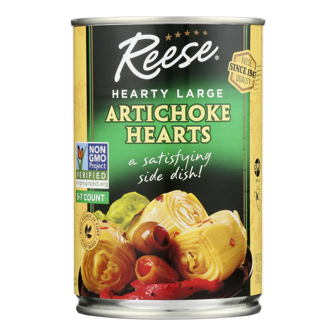 Reese Artichoke Hearts - Hearty Large - Case Of 12 - 14 Oz. - Maras Green
