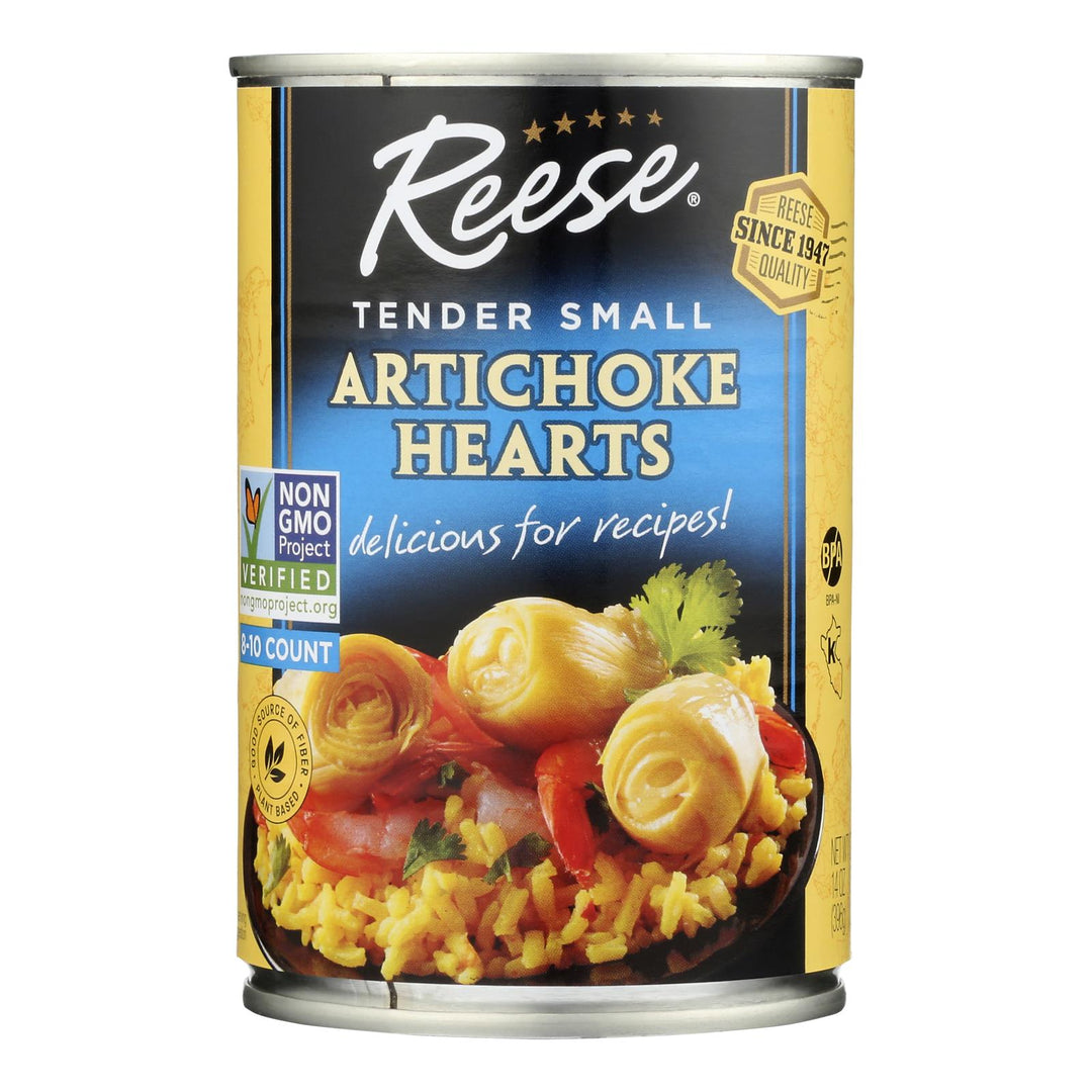Reese Artichoke Hearts - Tender Small - Case Of 12 - 14 Oz. - Maras Green