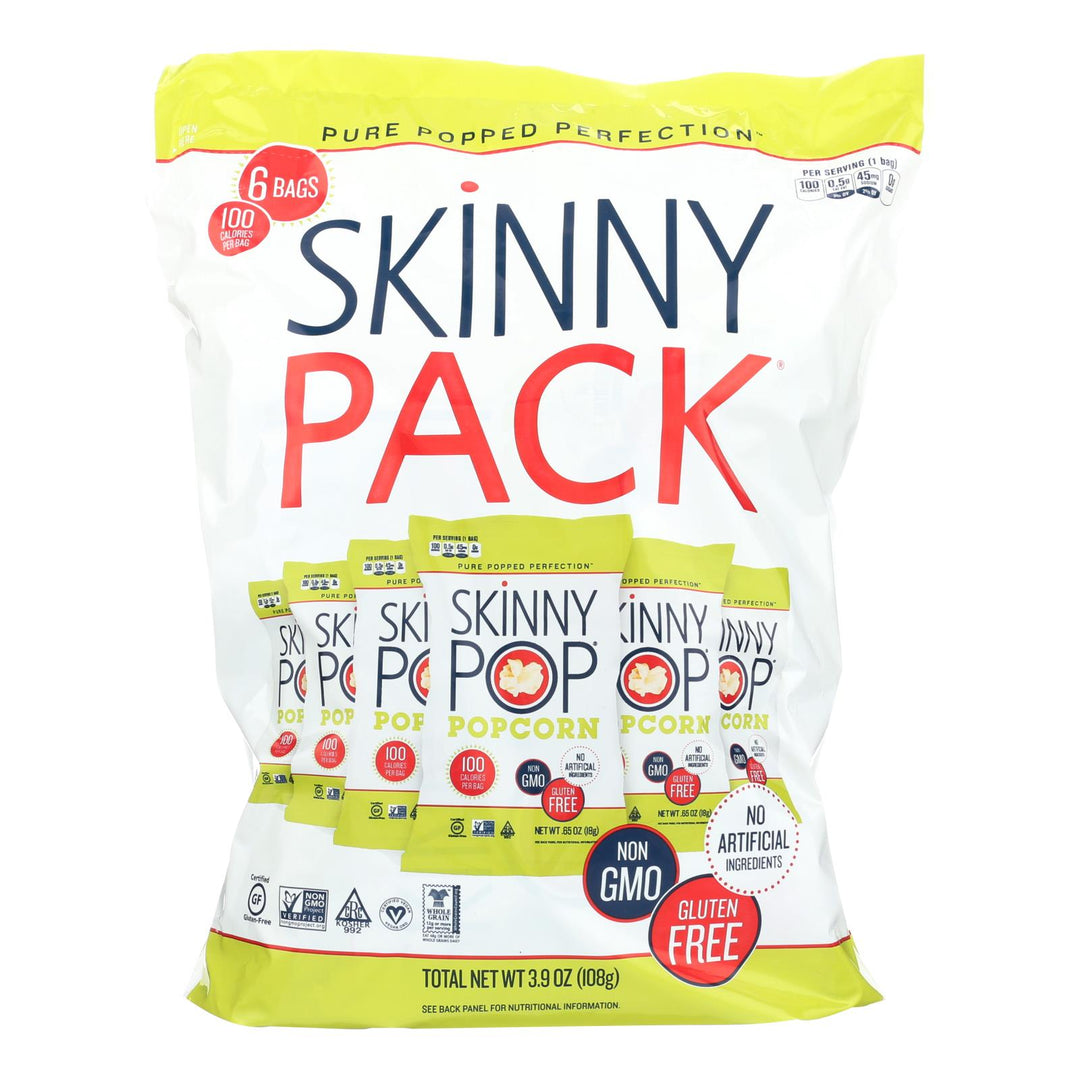 Skinnypop Popcorn 100 Calorie Popcorn Bags - Case Of 10 - 0.65 Oz. - Maras Green