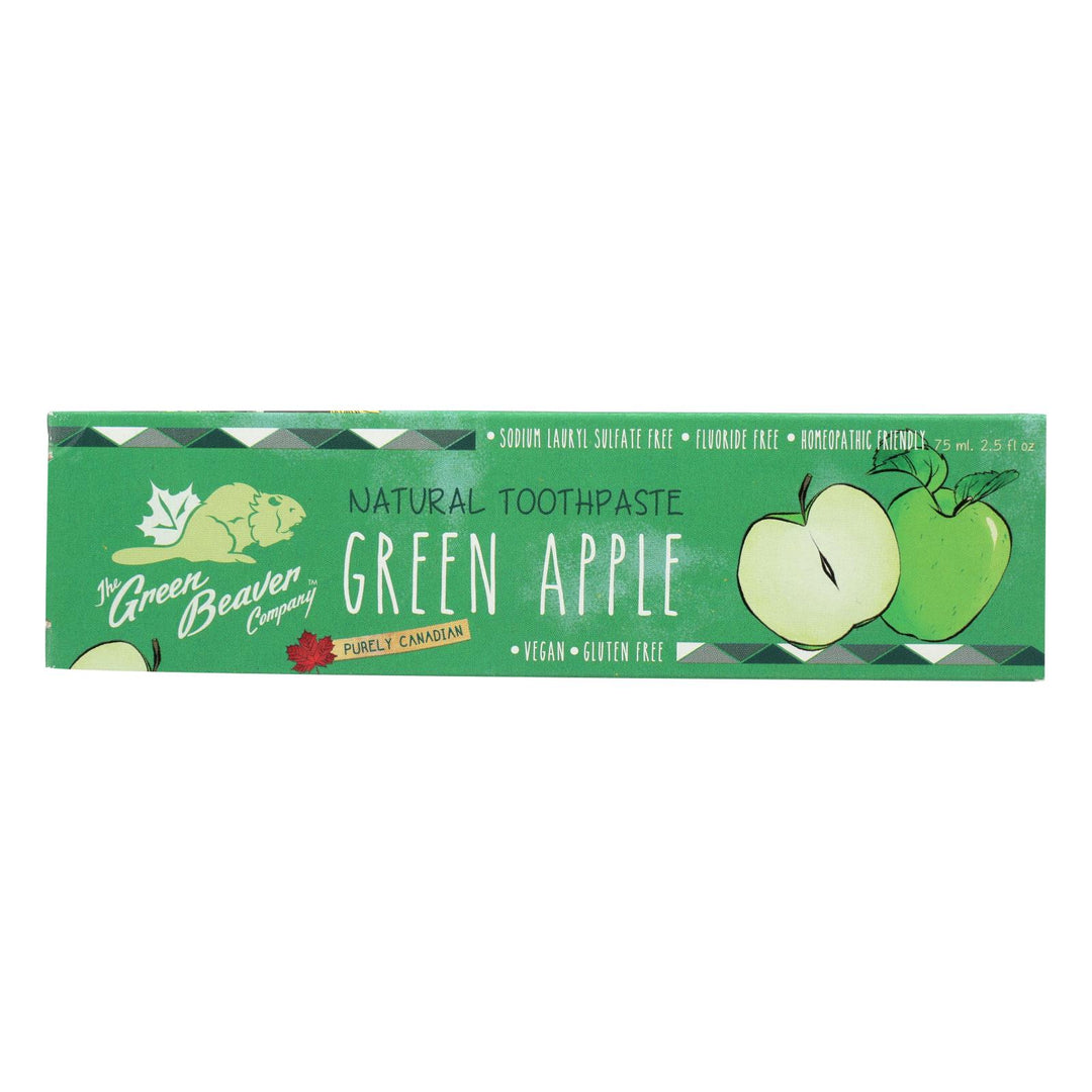 Green Beaverthe Toothpaste - Green Apple Toothpaste - Case Of 1 - 2.5 Fl Oz. - Maras Green