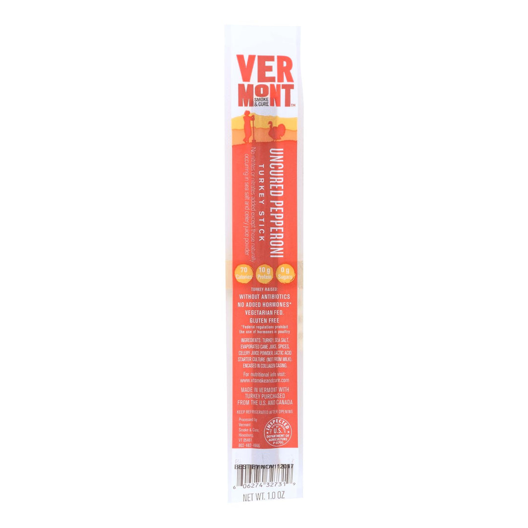 Vermont Smoke And Cure Realsticks - Turkey Pepperoni - 1 Oz - Case Of 24 - Maras Green