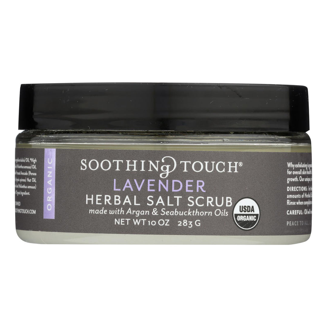 Soothing Touch Scrub - Organic - Salt - Herbal - Lavender - 10 Oz - Maras Green