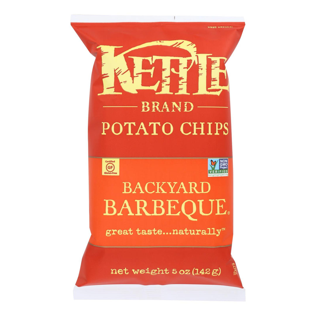 Kettle Brand Potato Chips - Backyard Barbeque - Case Of 15 - 5 Oz. - Maras Green