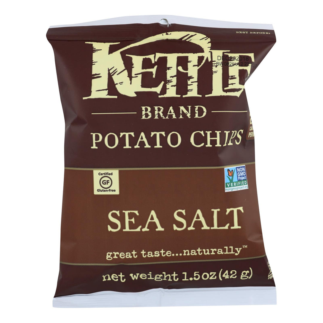 Kettle Brand Potato Chips - Sea Salt - 1.5 Oz - Case Of 24 - Maras Green