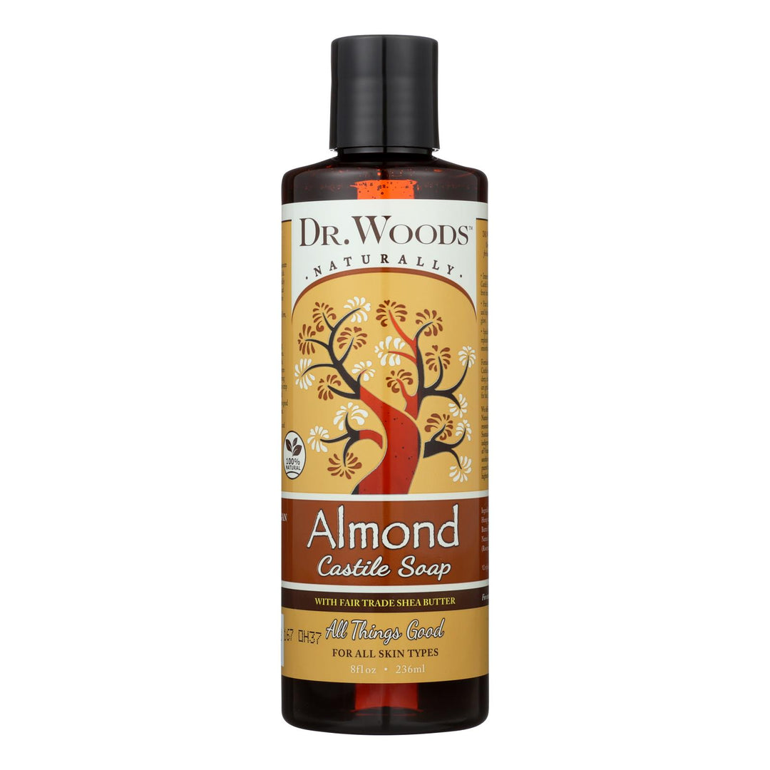 Dr. Woods Shea Vision Pure Castile Soap Almond With Organic Shea Butter - 8 Fl Oz - Maras Green