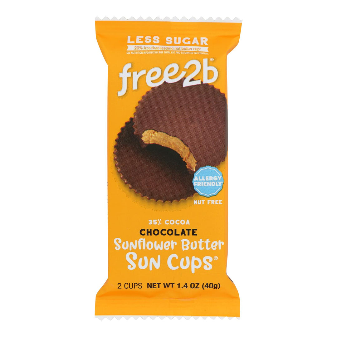 Free 2 B - Sun Cups Rice Chocolate 2 - cup - Case Of 12 - 1.4 Oz - Maras Green