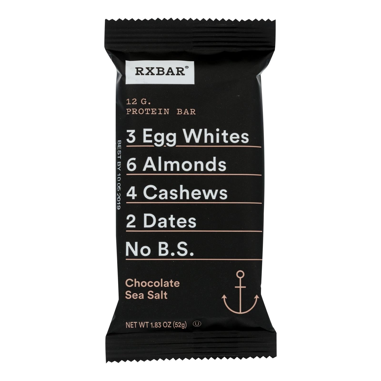 Rxbar - Protein Bar - Chocolate Sea Salt - Case Of 12 - 1.83 Oz. - Maras Green