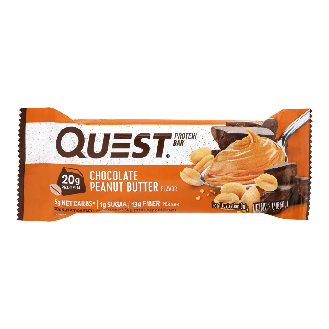 Quest Bar - Chocolate Peanut Butter - 2.12 Oz - Case Of 12 - Maras Green