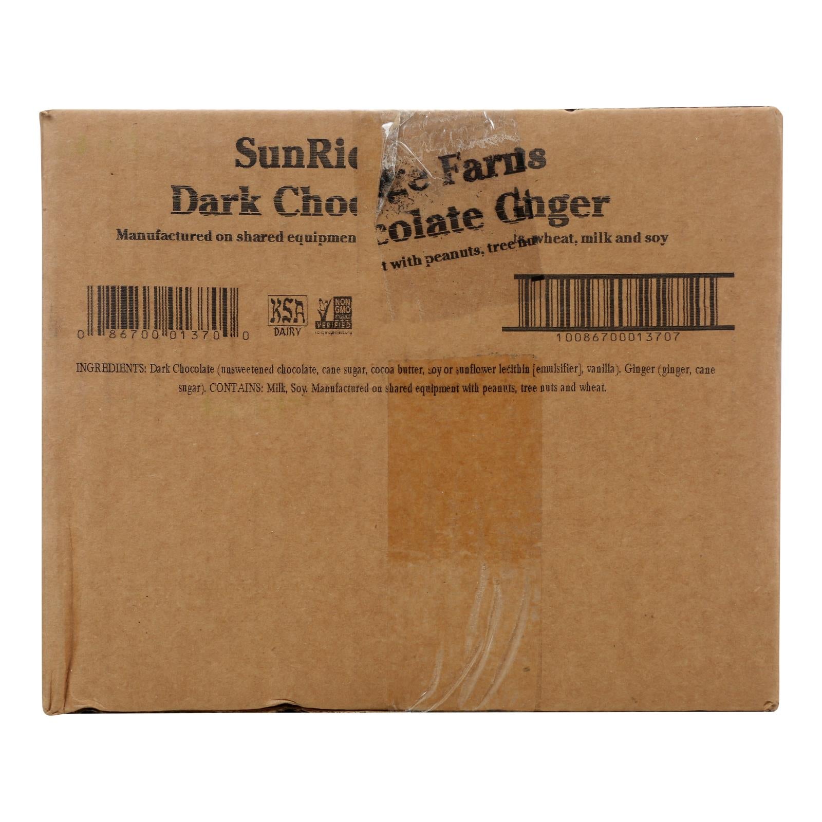 Sunridge Farms Dark Chocolate Ginger - Single Bulk Item - 10lb - Maras Green
