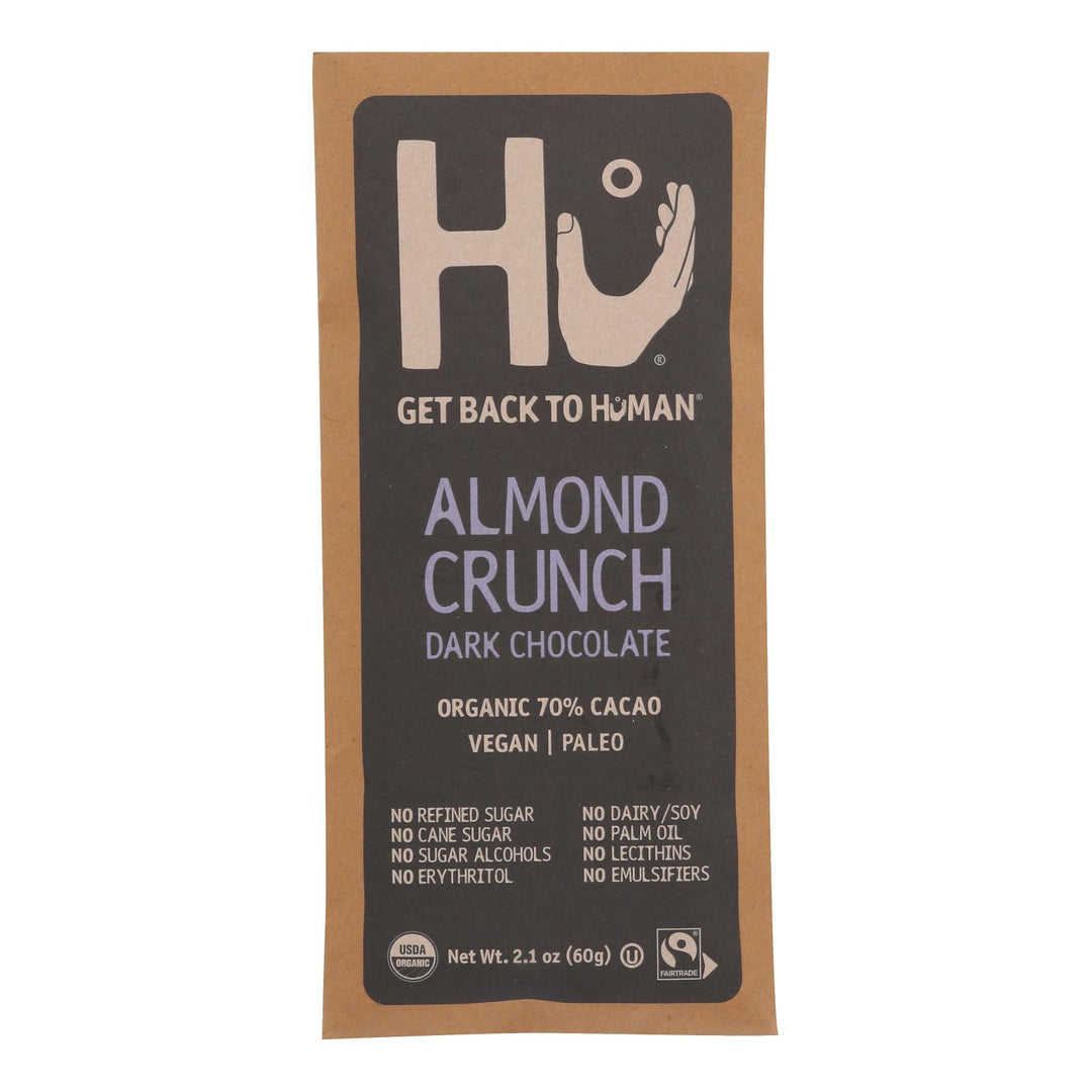 Hu - Dark Chocolate Br Almond Crunch - Case Of 12 - 2.1 Oz - Maras Green