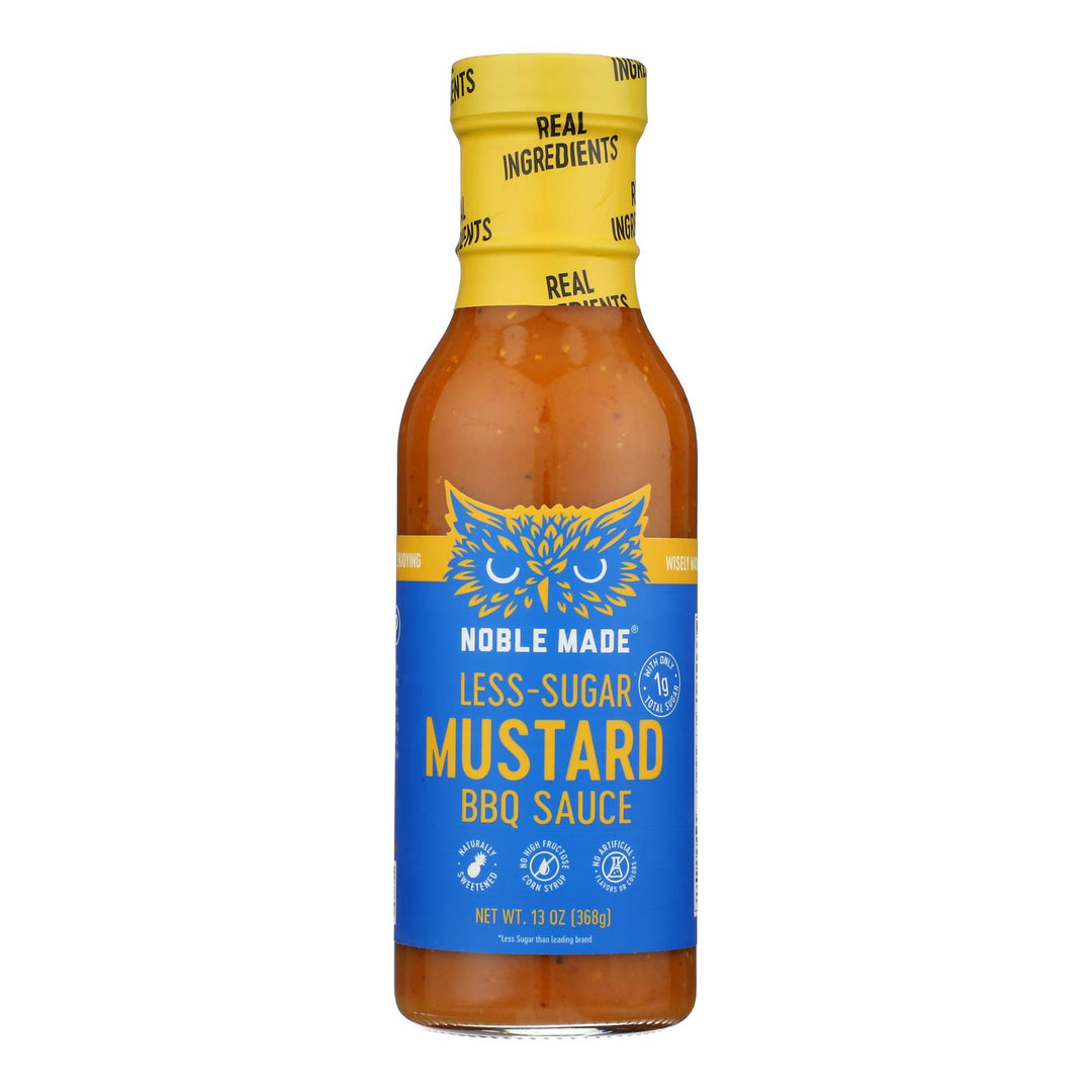 Noble Made - Sauce Barbecue Mustard Low - sugar - Case Of 6 - 13 Ounce - Maras Green