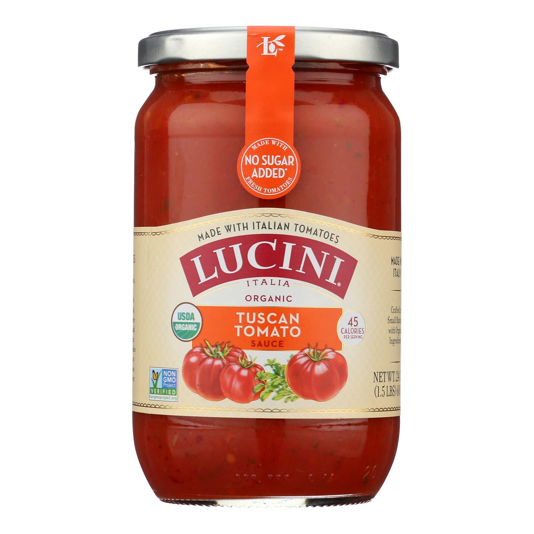 Lucini Italia - Pasta Sauce Organic Tuscan Tomato - Case Of 6 - 24 Ounces - Maras Green
