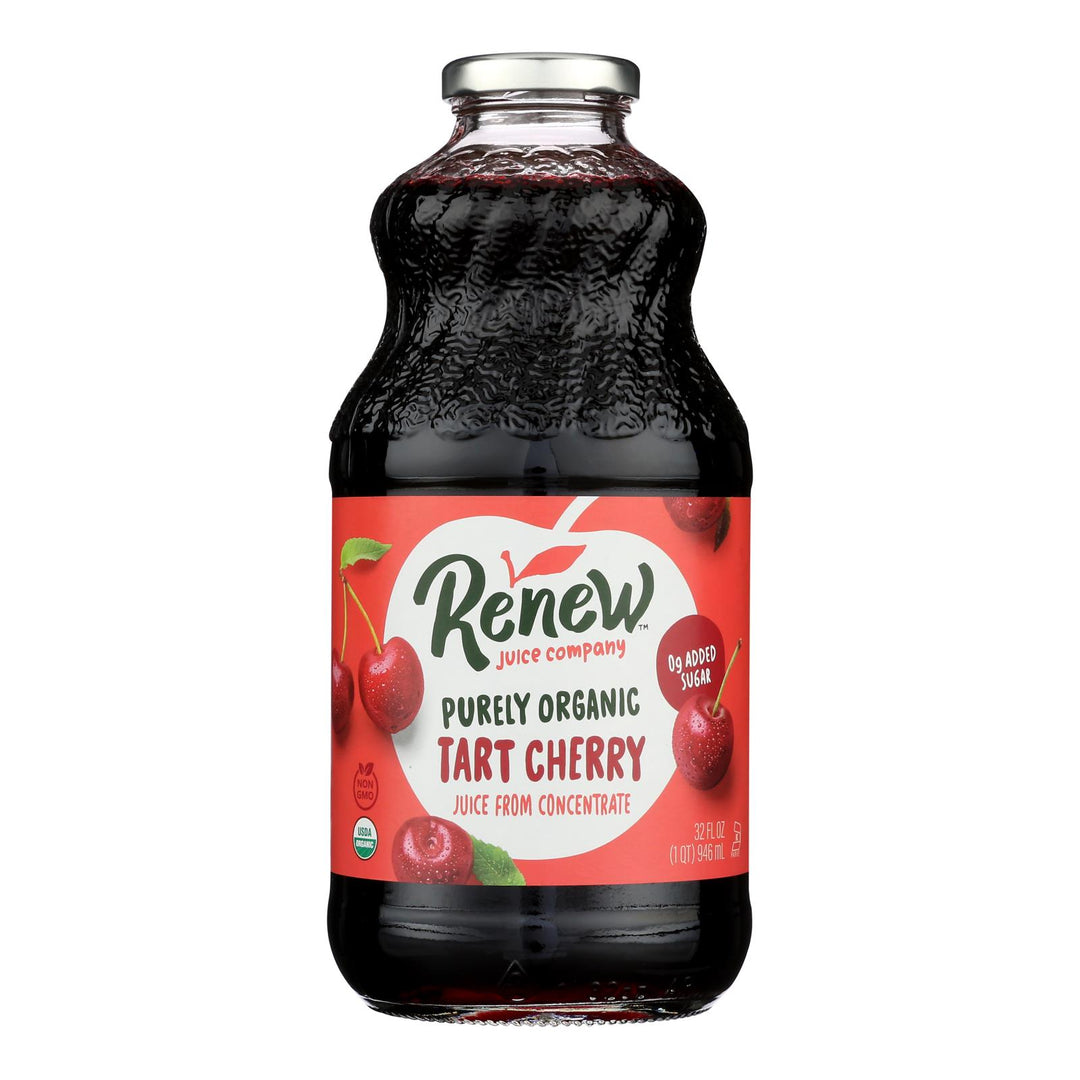 Renew Juice Company - Juice Organic Tart Cherry Juice - Case Of 6-32 Fluid Ounces - Maras Green