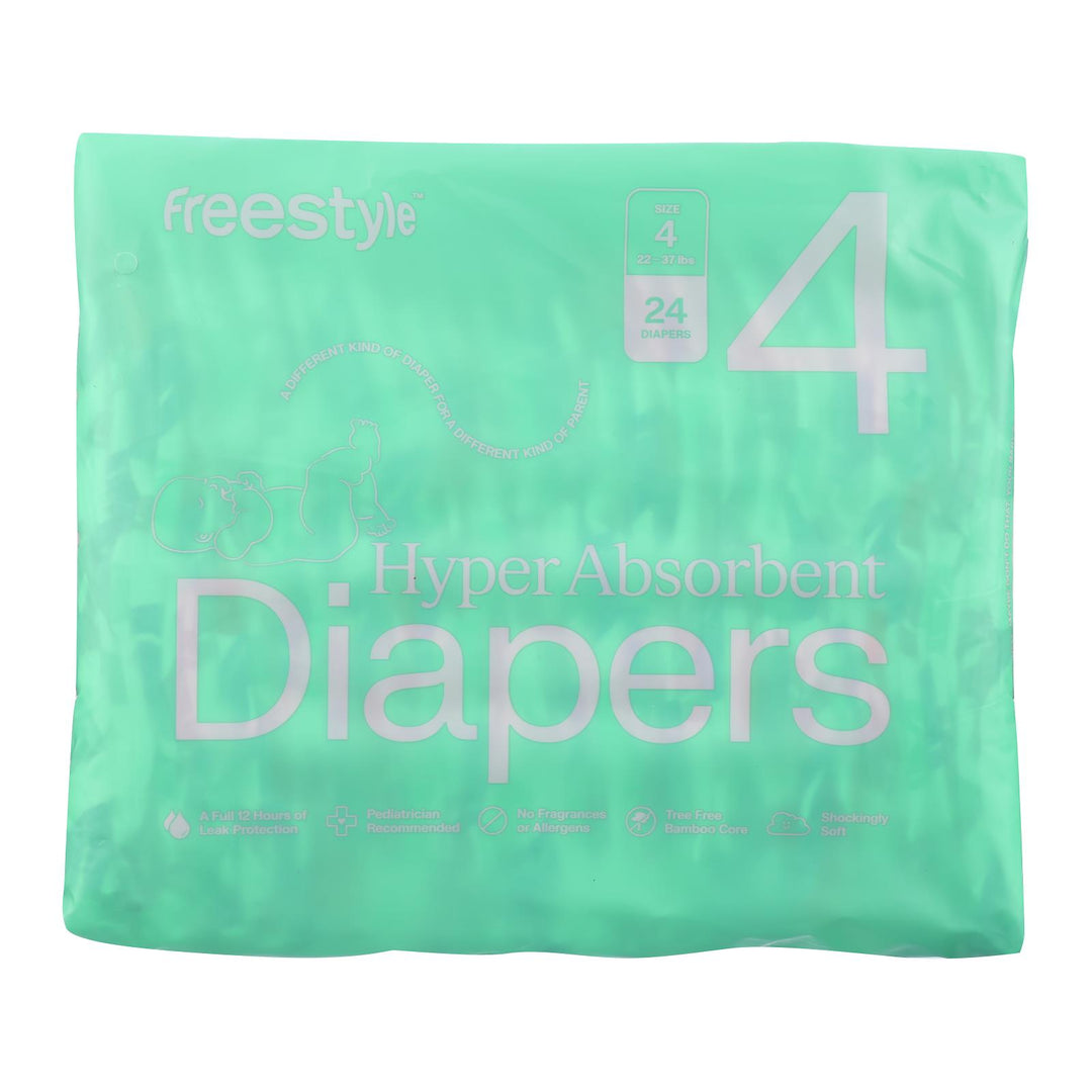Freestyle - Diapers Baby Size 4 - Case Of 6-24 Ct - Maras Green