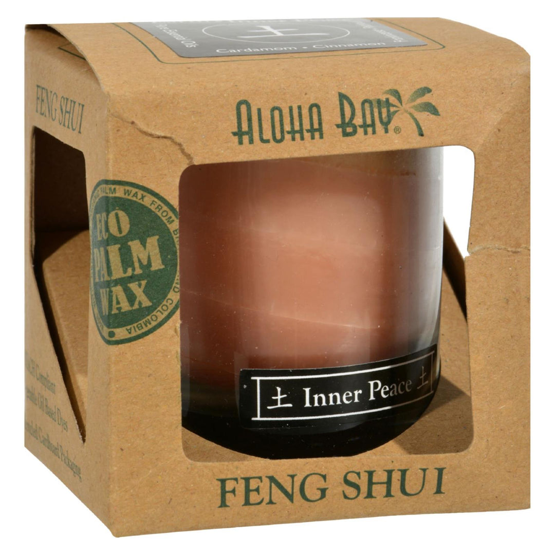 Aloha Bay - Feng Shui Elements Palm Wax Candle - Earth/inner Peace - 2.5 Oz - Maras Green