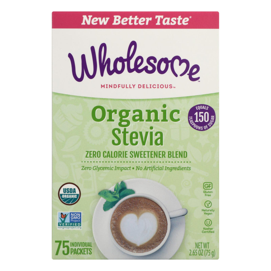 Wholesome Sweeteners Stevia - Organic - 75 Count - Case Of 6 - Maras Green