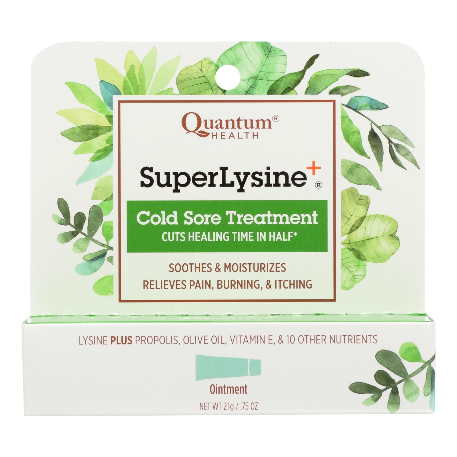 Quantum Superlysine Plus Cold Sore Treatment - 0.75 Oz - Maras Green