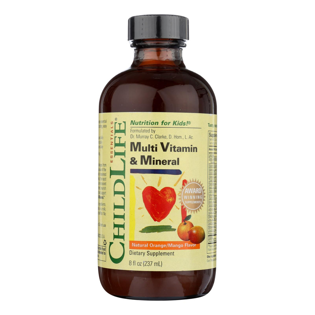 Childlife Multi Vitamin And Mineral Natural Orange Mango - 8 Fl Oz - Maras Green