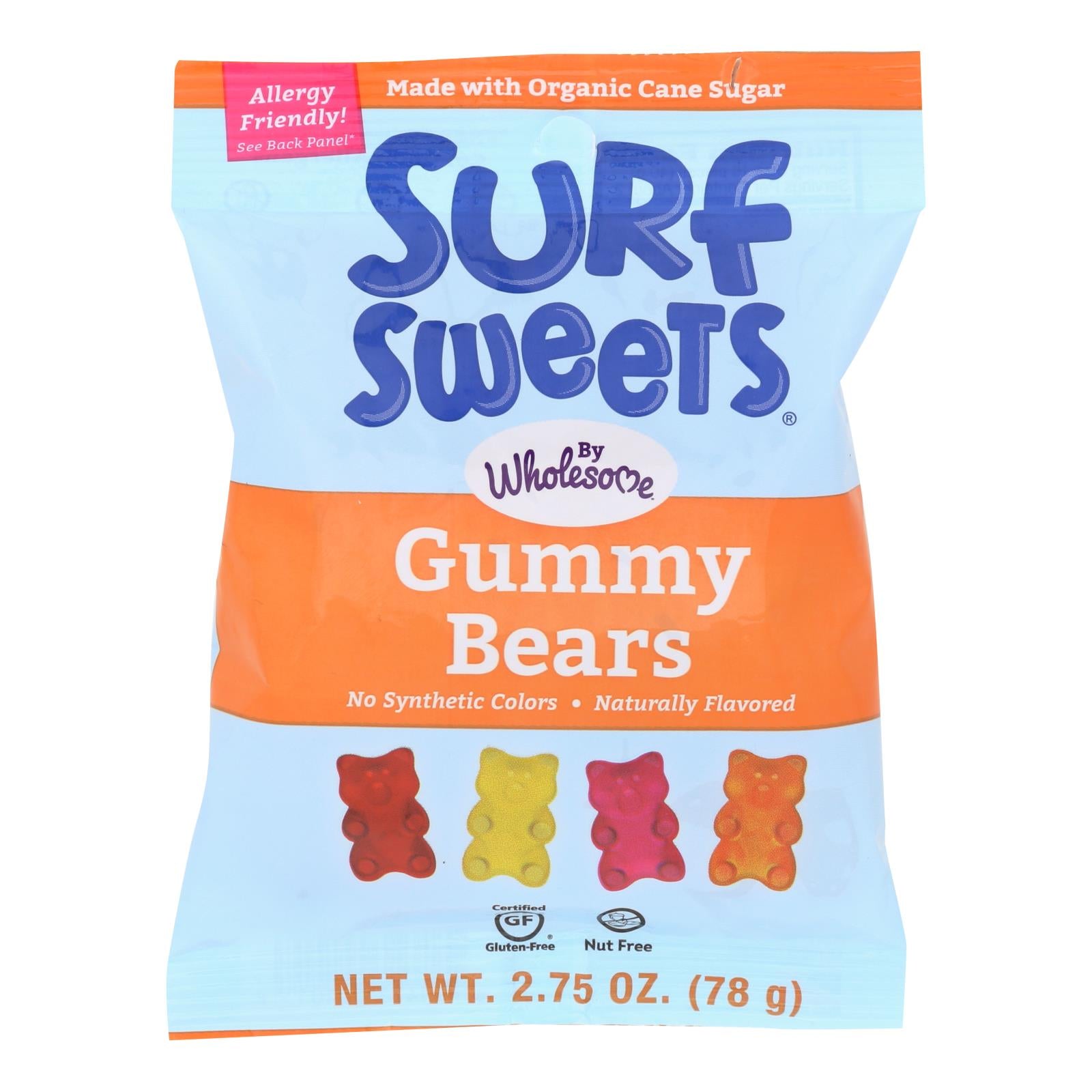 Surf Sweets Gummy Worms - Sweet - Case Of 12 - 2.75 Oz. - Maras Green