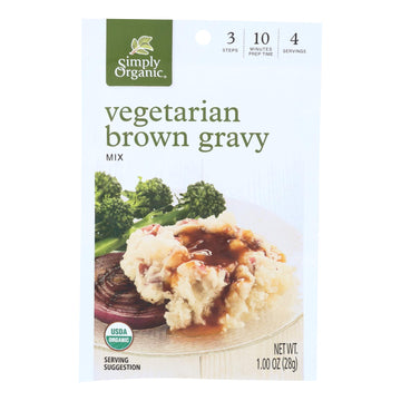 Simply Organic Vegetarian Brown Gravy Seasoning Mix - Case Of 12 - 1 Oz. - Maras Green