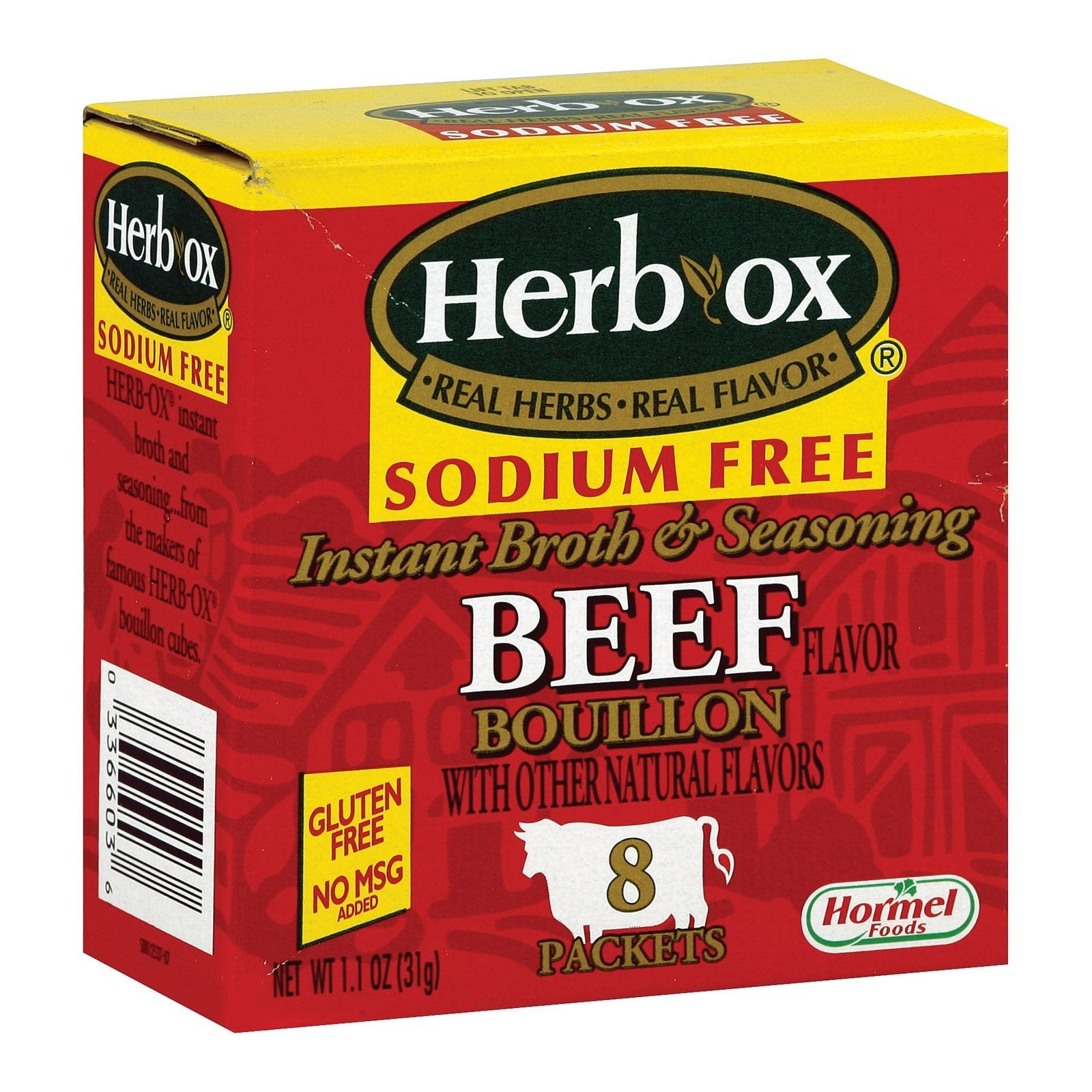 Herb - ox Boullion - Beef - Low Sodium - Case Of 12 - 8 Count - Maras Green