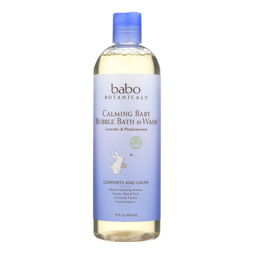 Babo Botanicals - Shampoo Bubblebath And Wash - Calming - Lavender - 15 Oz - Maras Green