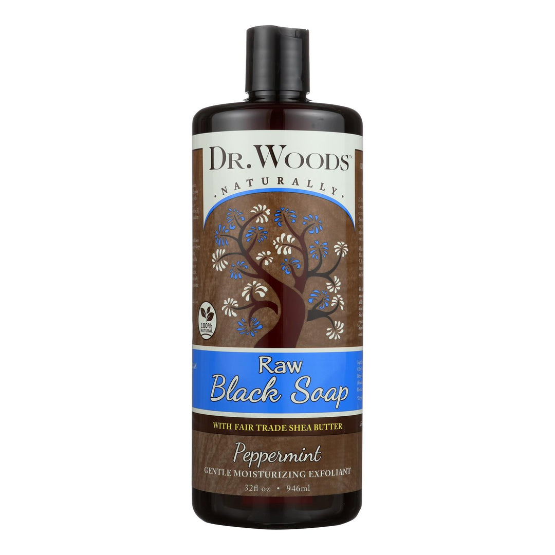 Dr. Woods Naturals Black Soap - Shea Vision - Peppermint - 32 Oz - Maras Green