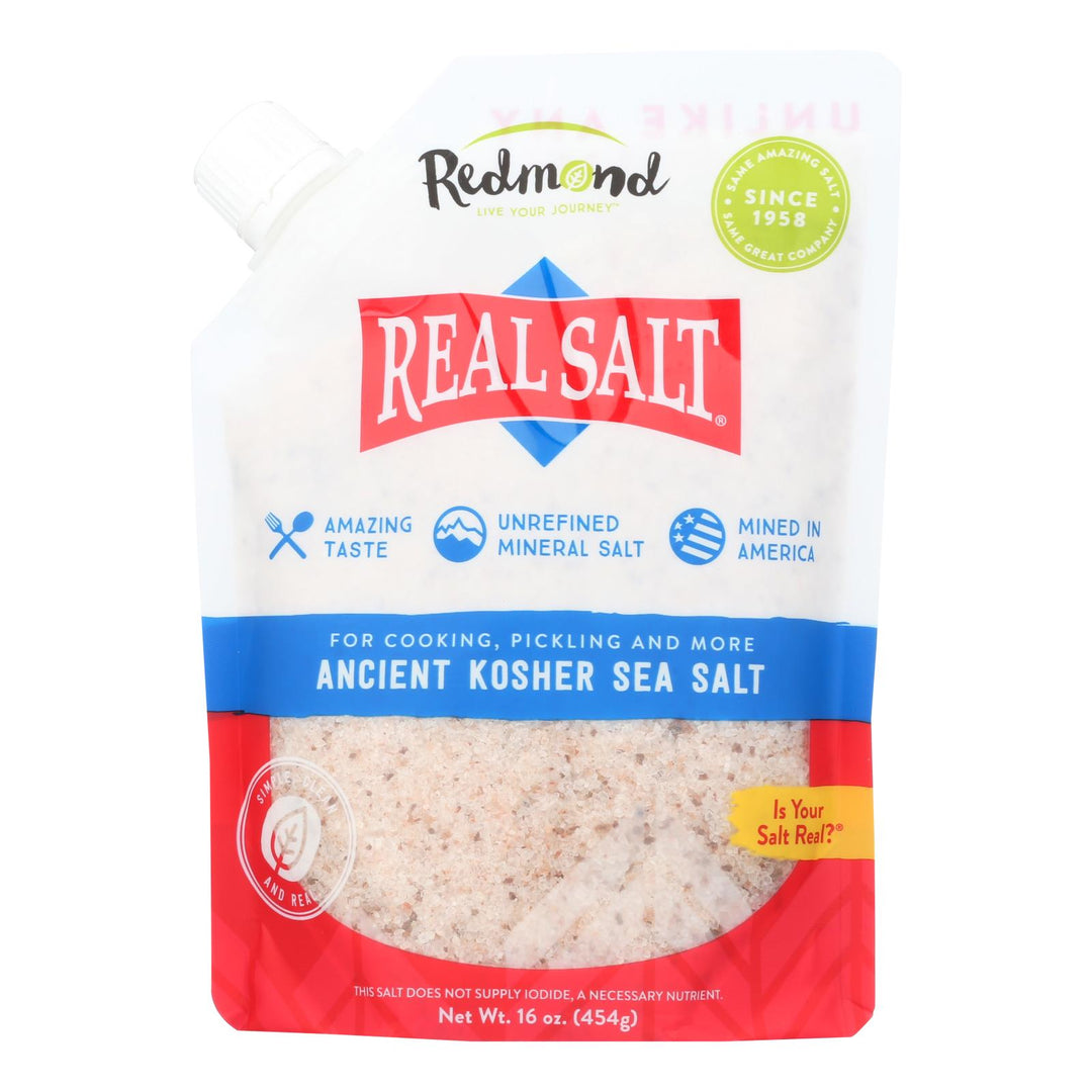 Real Salt Gourmet Kosher Sea Salt - 16 Oz - Case Of 6 - Maras Green