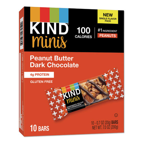 Minis, Peanut Butter Dark Chocolate, 0.7 Oz, 10/pack - Maras Green