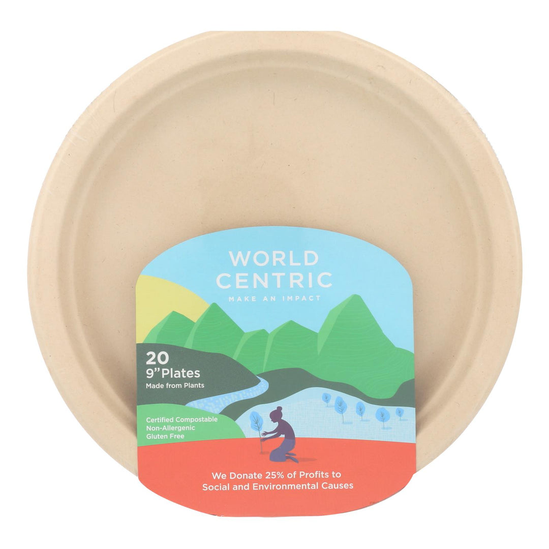 World Centric Fiber Plate - Case Of 12 - 20 Count - Maras Green