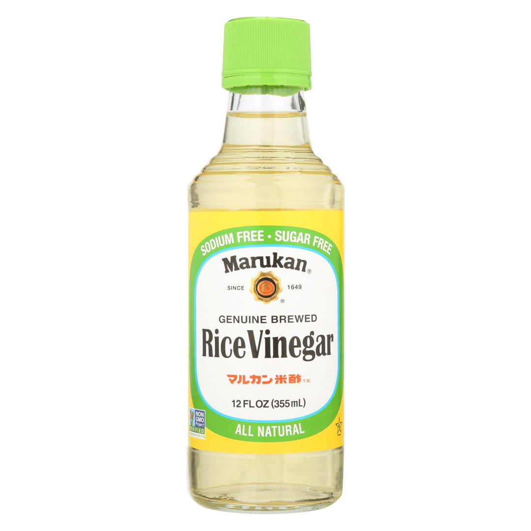 Marukan Rice Vinegar - Genuine Brewed - Case Of 6 - 12 Fl Oz. - Maras Green