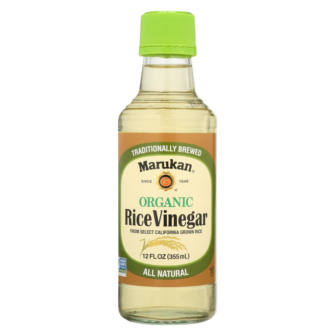 Marukan Organic Rice Vinegar - Case Of 6 - 12 Fl Oz. - Maras Green
