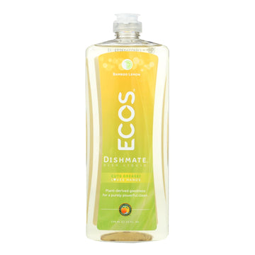 Earth Friendly Dish Mate Liquid Dish Soap - Bamboo Lemon - Case Of 6 - 25 Fl Oz. - Maras Green