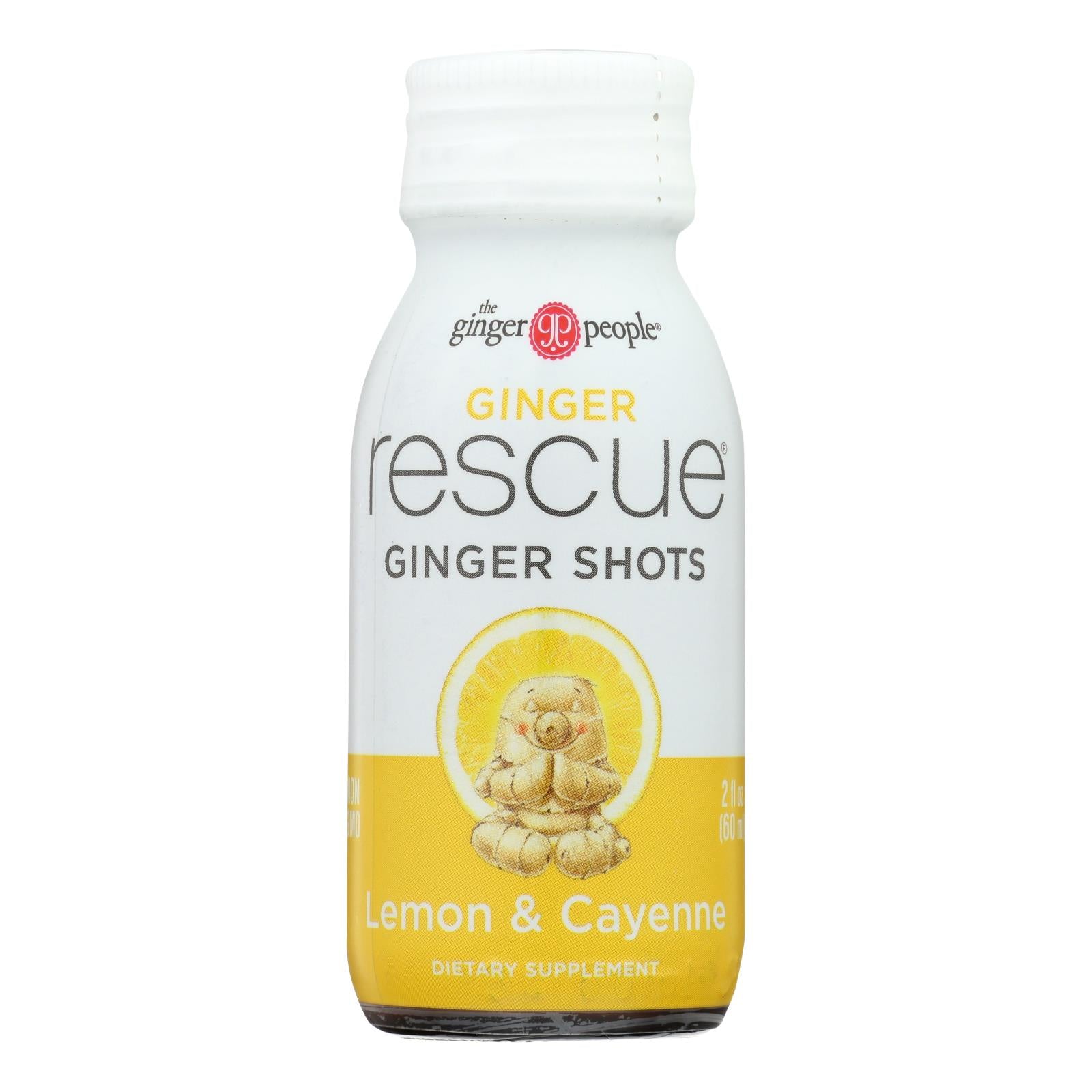 Ginger People - Ginger Shot Rescue Lemon Cynn - Case Of 12 - 2 Fz - Maras Green