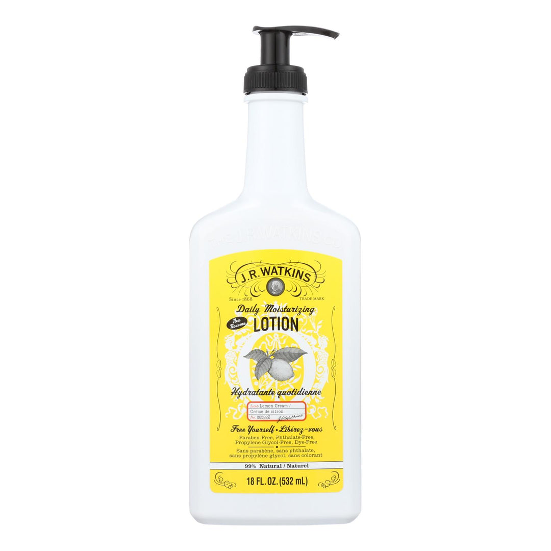 J.r. Watkins Lemon Cream Daily Moisturizing Lotion - 1 Each - 18 Fz - Maras Green