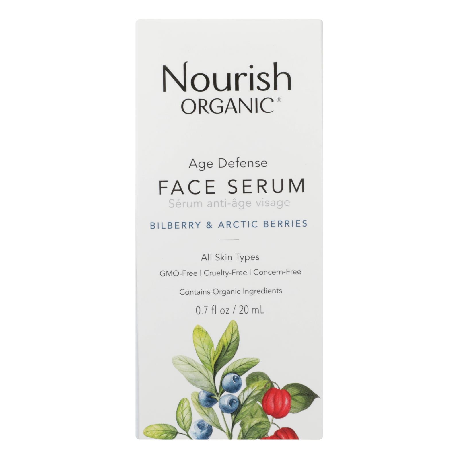 Nourish - Face Serum Age Defense - 1 Each - 0.7 Fz - Maras Green