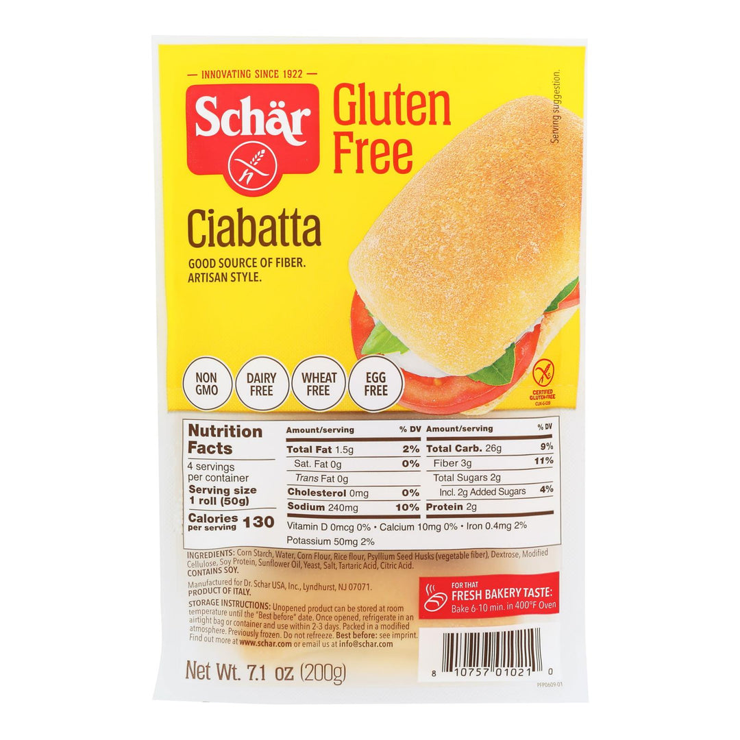 Schar - Ciabatta Gluten Free - Case Of 5 - 7.1 Oz - Maras Green