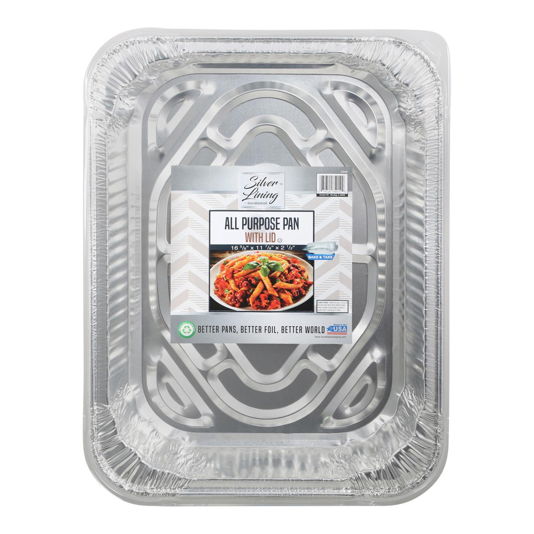 Durable Foil - Alum Pan All Prps Lid - Case Of 12 - 1 Ct - Maras Green
