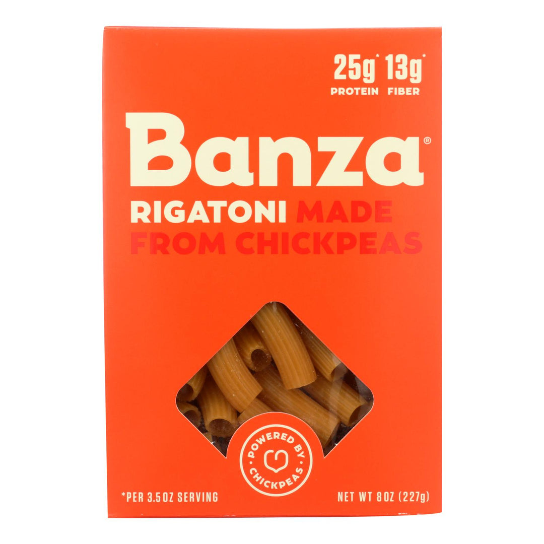 Banza Rigatoni Chickpea Pasta - Case Of 6 - 8 Oz - Maras Green